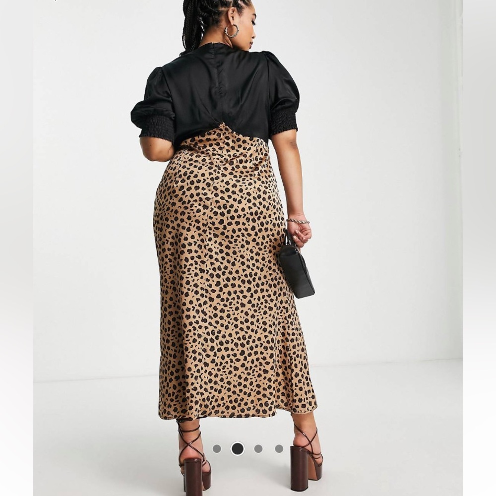 Never Fully Dressed Plus Black Leopard Print Dres… - image 1